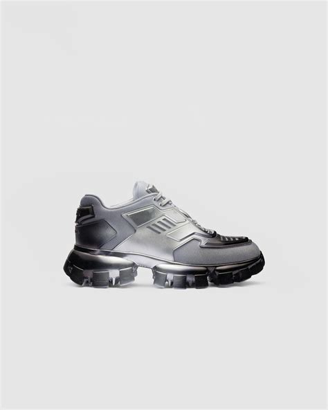 prada leather sneakers silver|prada shoes sneakers women's.